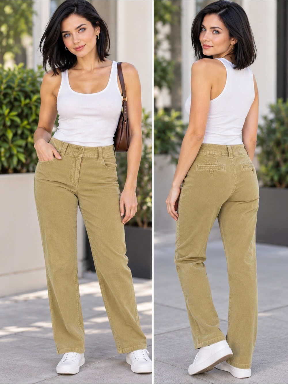 Talbots Women Olive Corduroy Pants Size 6